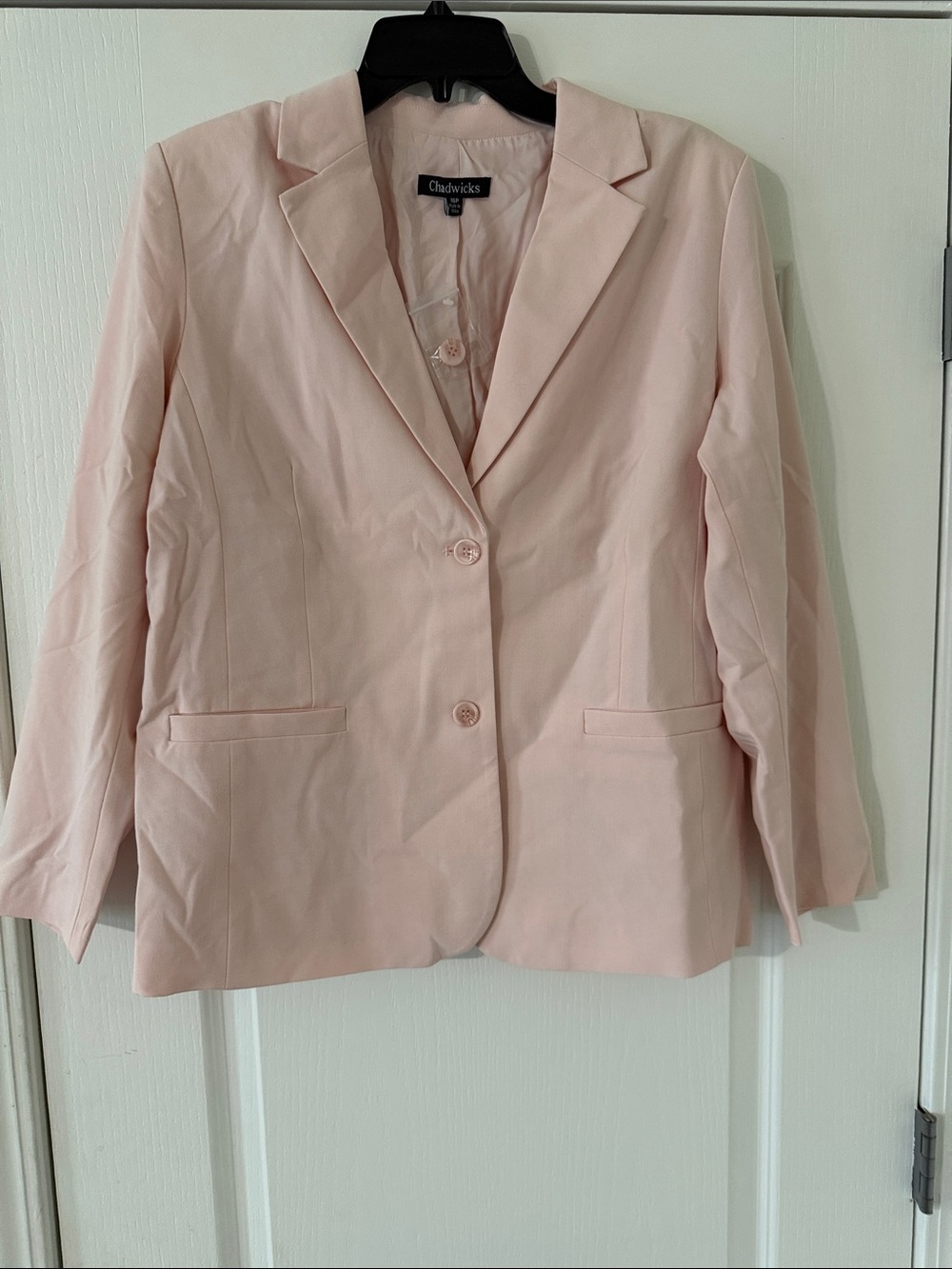 New Chadwicks Light Blush Pink Blazer Size 16P